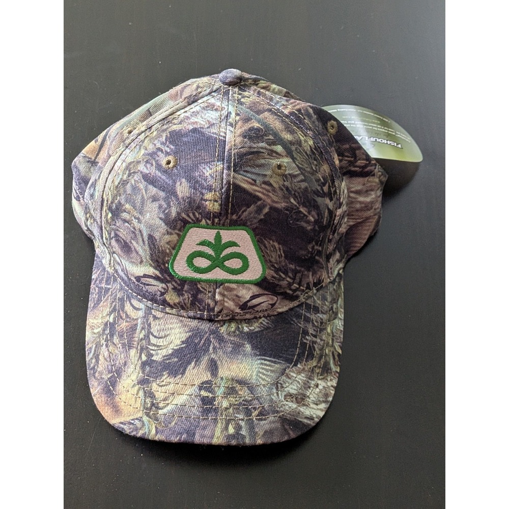Fishouflage Hat Camo Strap back "Pioneer‎ Dupont Logo" NWT OSFM Outdoors